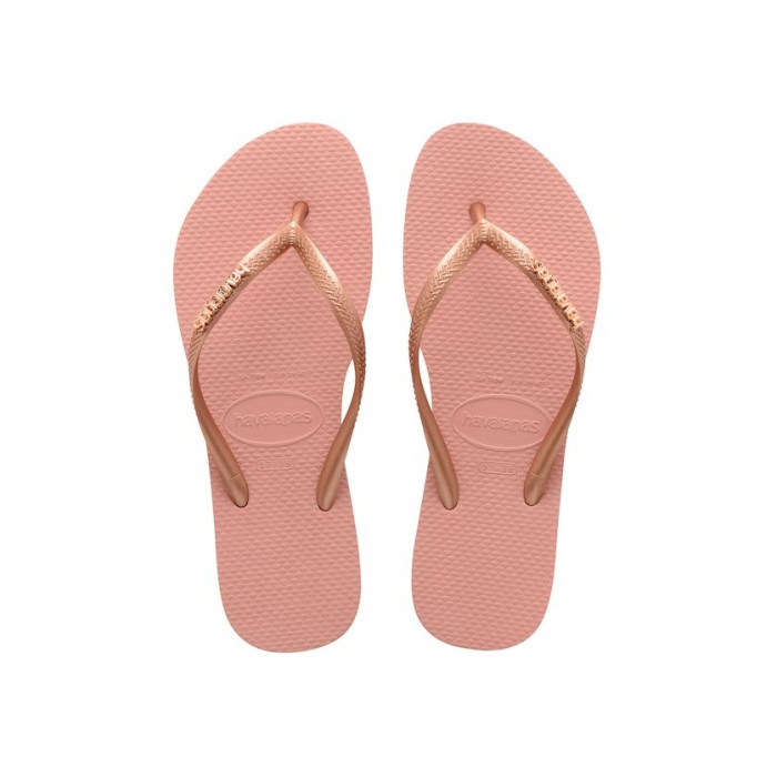 Tong pour femme Slim Logo Metallic