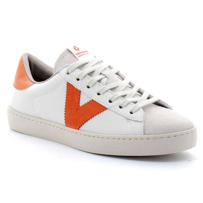 Baskets basses à lacets en cuir pour femme 1126142