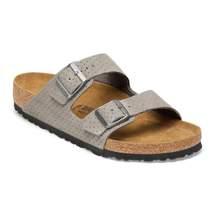 Sandale arizona en suede perforé pour adulte